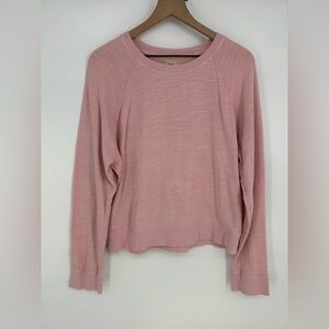 J.Crew Vintage Cotton Terry Crewneck Pullover In Light Pink- Women's Medium